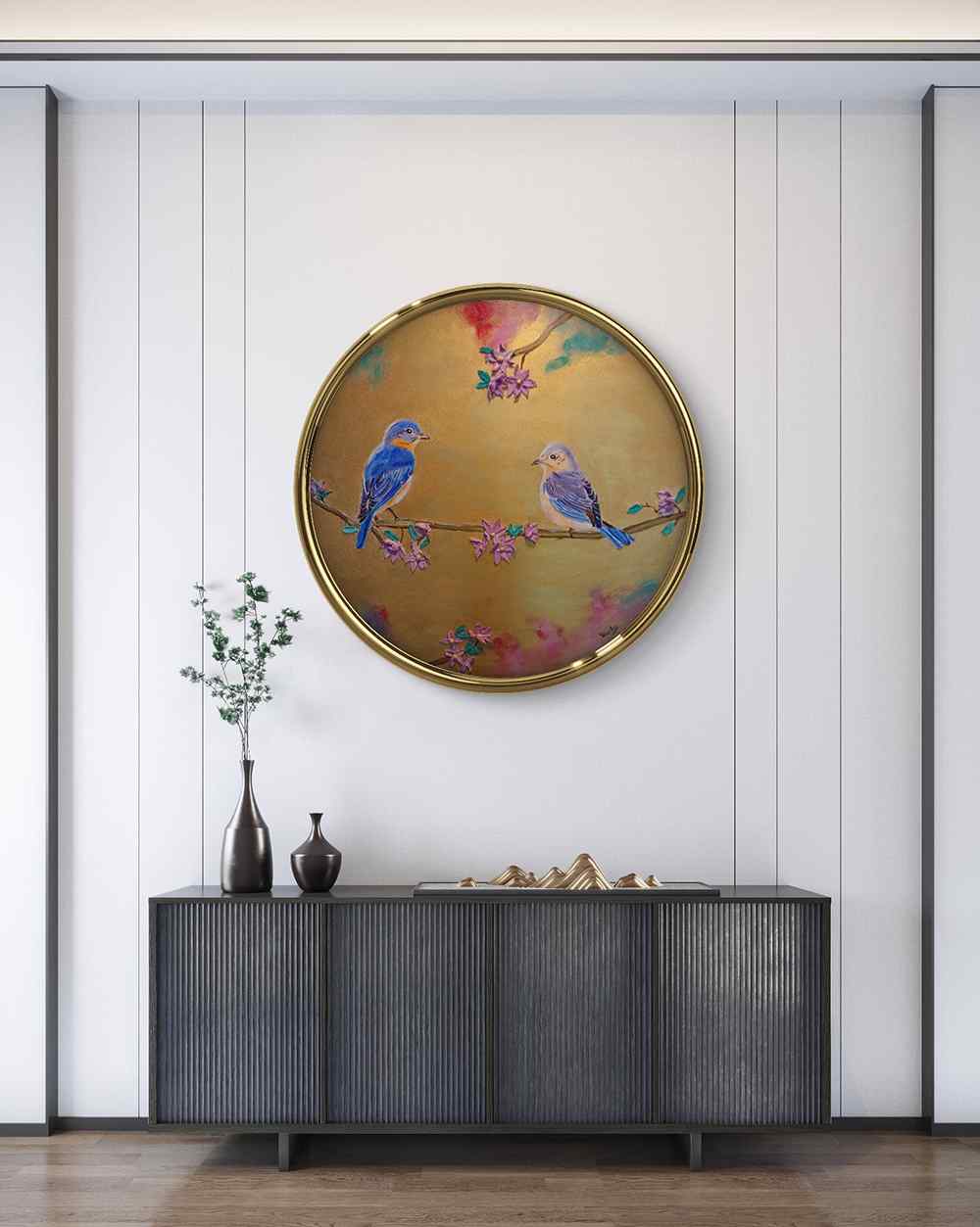 Golden Melody, Acrylic, Contemporary, Realistic, Nature, Home decor, Wall decor, Artwork, Handpainted, Art, Painting, VistaPallette