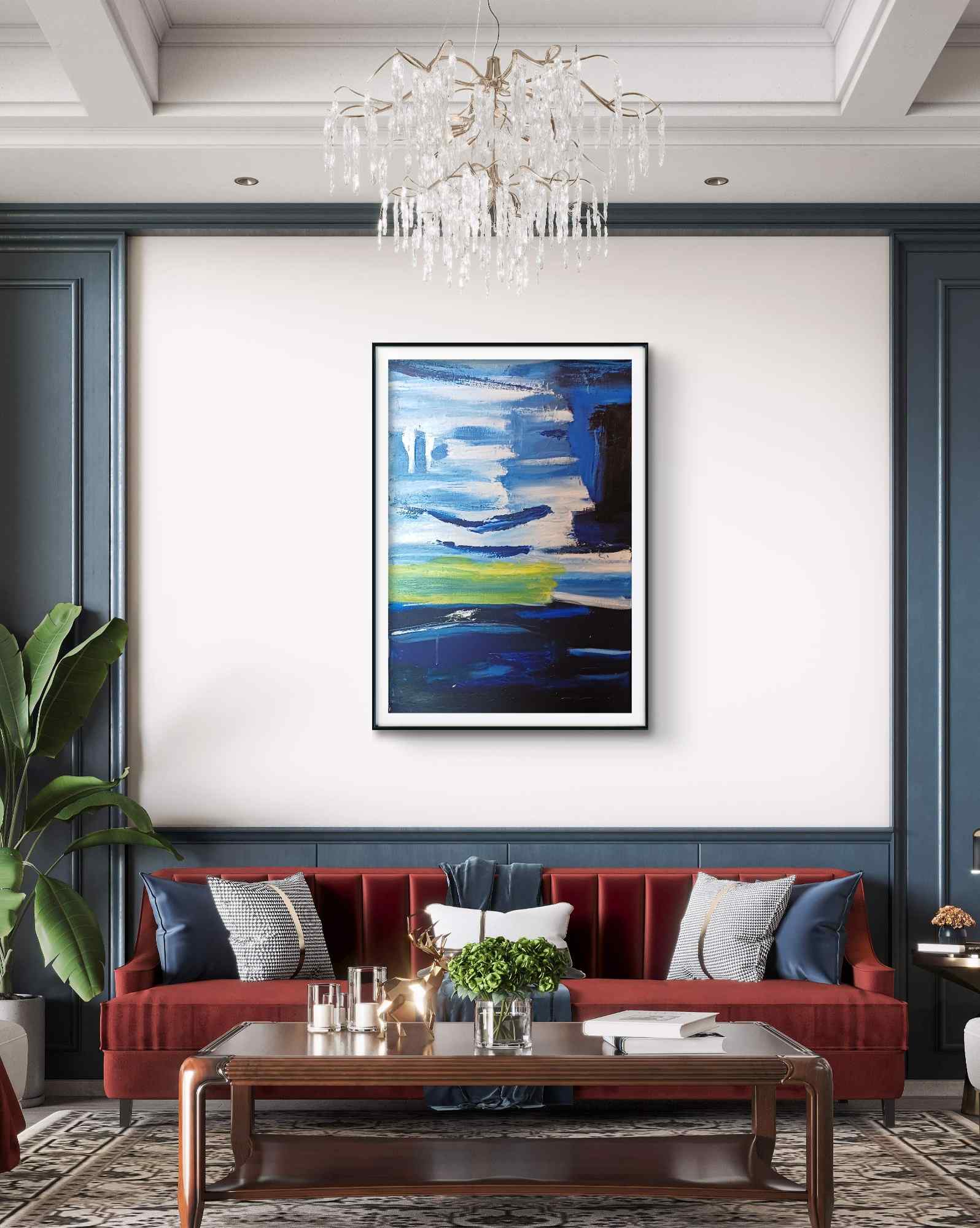 Sea Engulf, Acrylic, Modern, Abstract, Nature, Home decore, Wall decore, Artwork, Handpainted, Art, Painting, VistaPallette