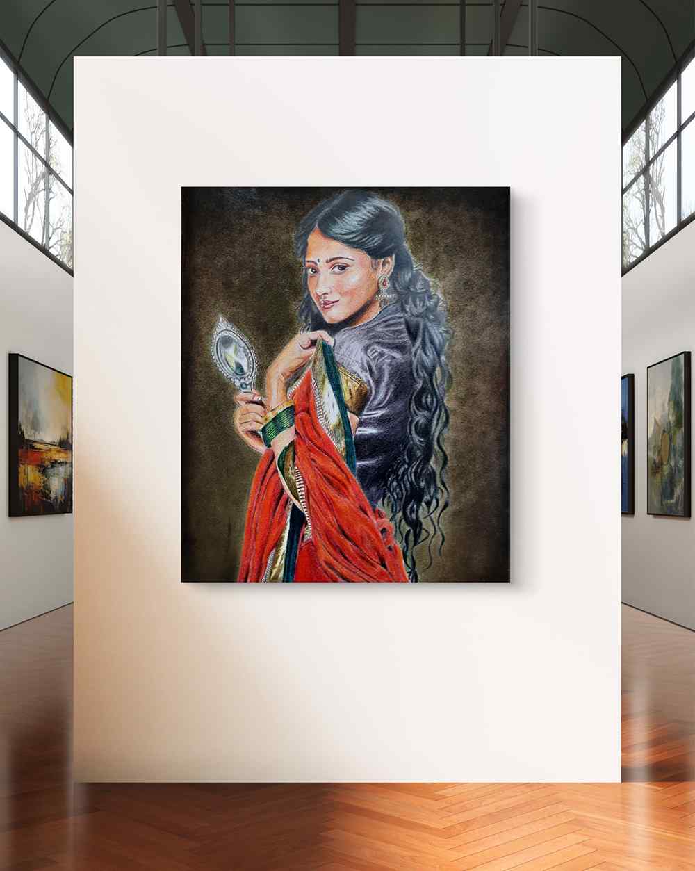 Adaah, Pencil color painting, Realistic, Home decor, Wall decor, Artwork, Handpainted, Art, Painting, VistaPallette