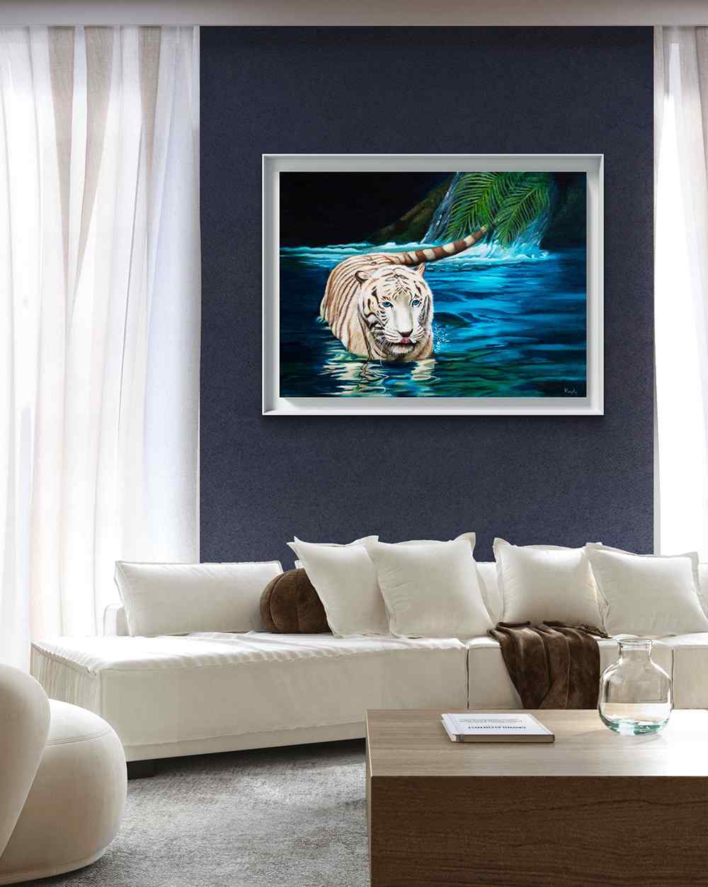 Majestic Waters, Handpainted, Art, Painting, Contemporary, Realistic, Nature, Acrylic art, Acrylic painting