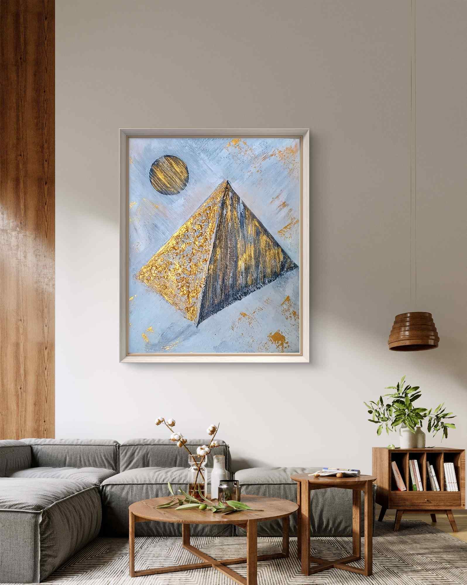 Egypt Rise, Acrylic, Modern, Abstract, Home decor, Wall decor, Artwork, Handpainted, Art, Painting, VistaPallette