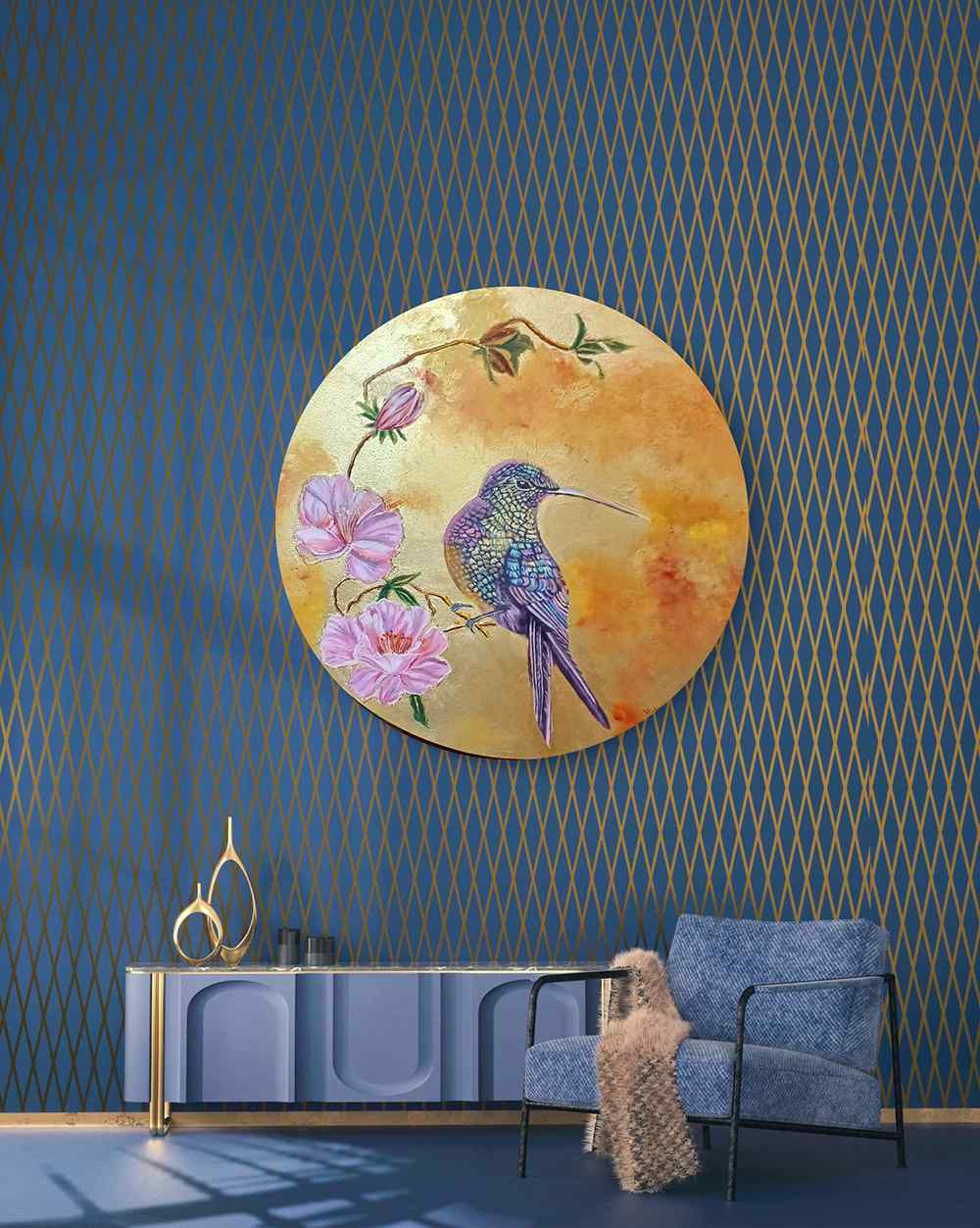 Whispering Wings, Mixed media art, Modern, Nature, Home decor, Wall decor, Artwork, Handpainted, Art, Painting, VistaPallett