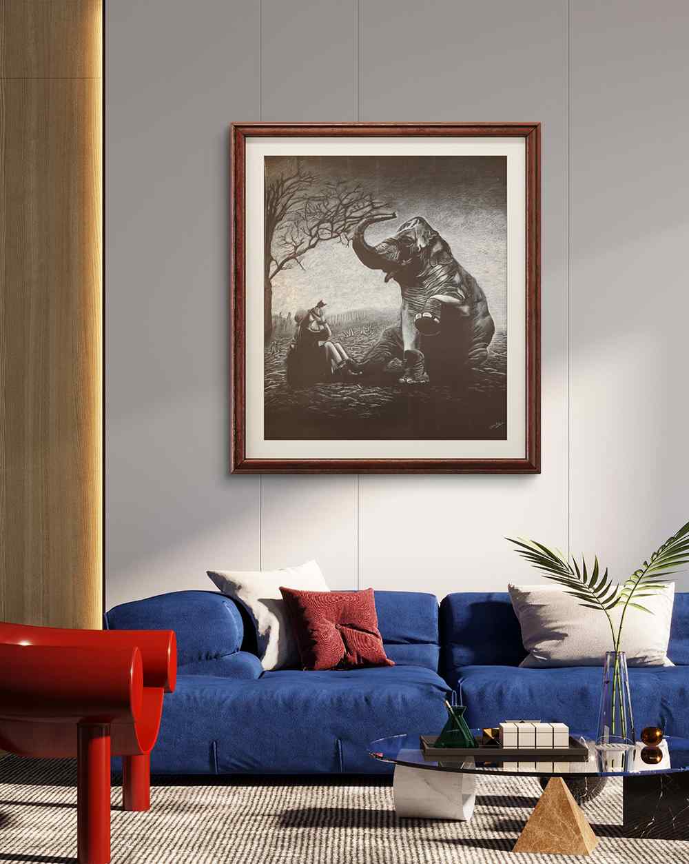 Enchanted Encounter, Pencil painting, Realistic, Nature, Home decore, Wall decore, Artwork, Handpainted, Art, Painting, VistaPallett