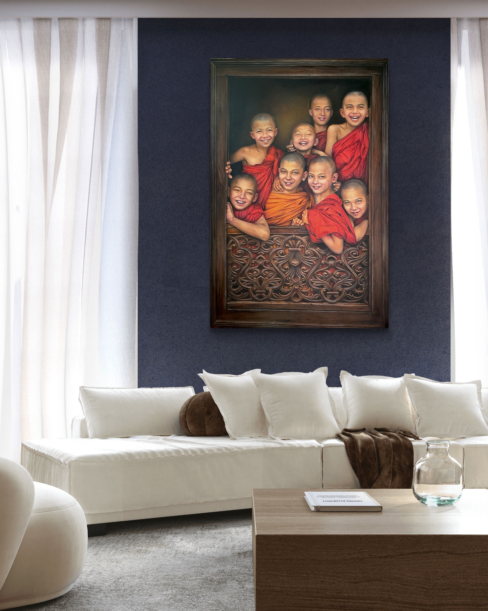 Reciprocating Smile, Oil Painting, Realistic, Religious, Home decor, Wall decor, Artwork, Handpainted, Art, Painting, VistaPallette