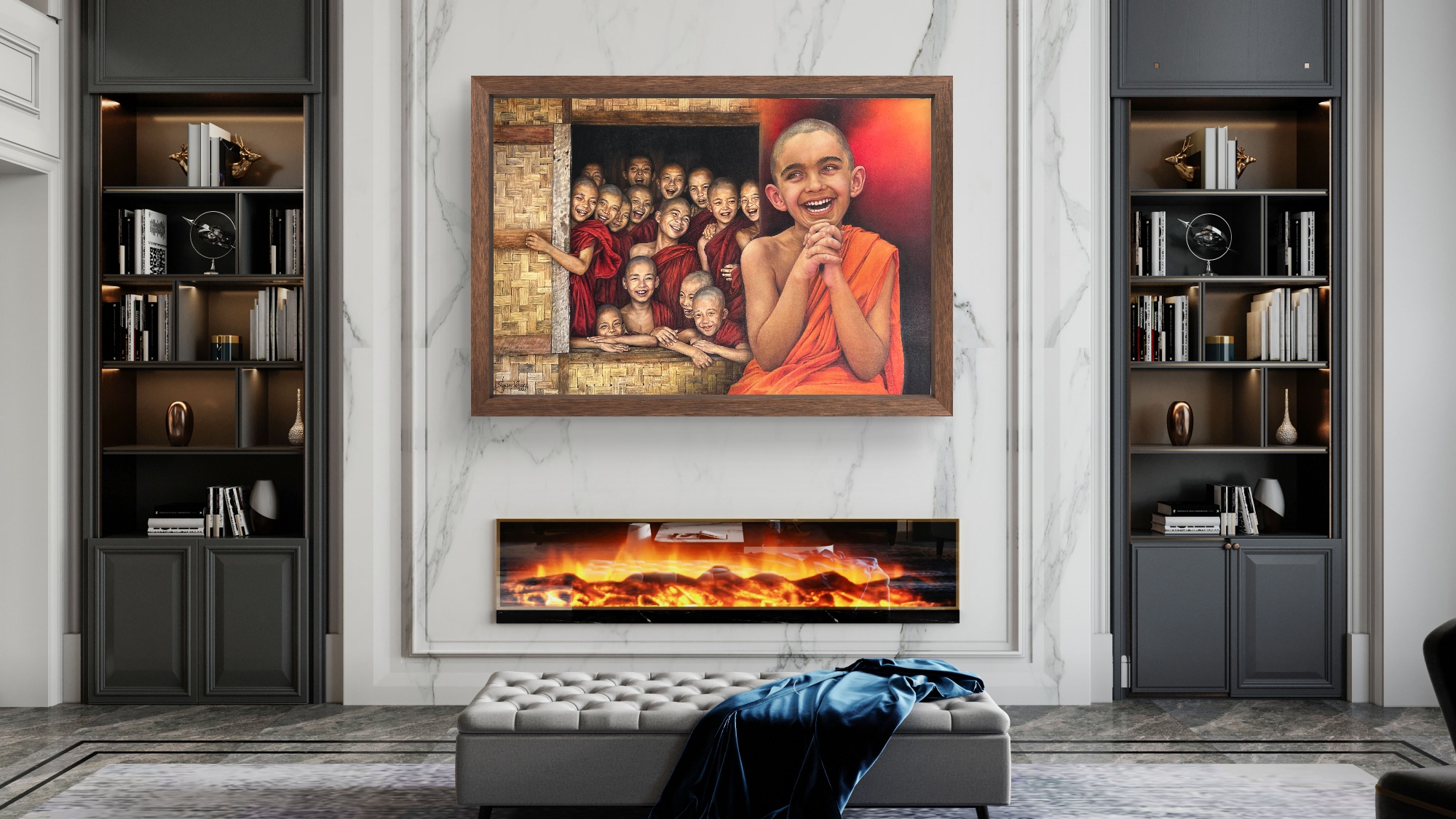 The Childhood, Oil painting, Realistic, Religious, Home decor, Wall decor, Artwork, Handpainted, Art, Painting, VistaPallette