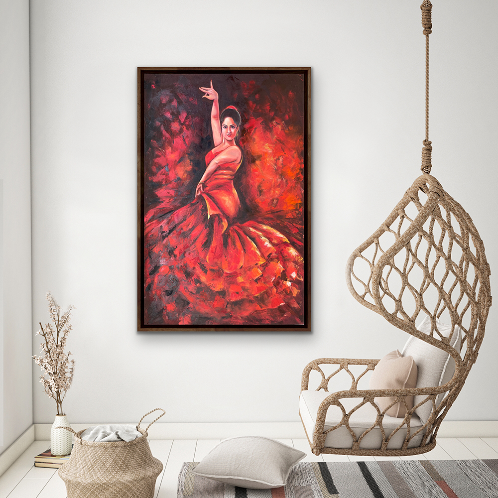 Gracious Flamenco Dancer, Acrylic art, Contemporary art, Spanish dance, Flamenco dancers, Handpainted, Art, Painting, VistaPallett