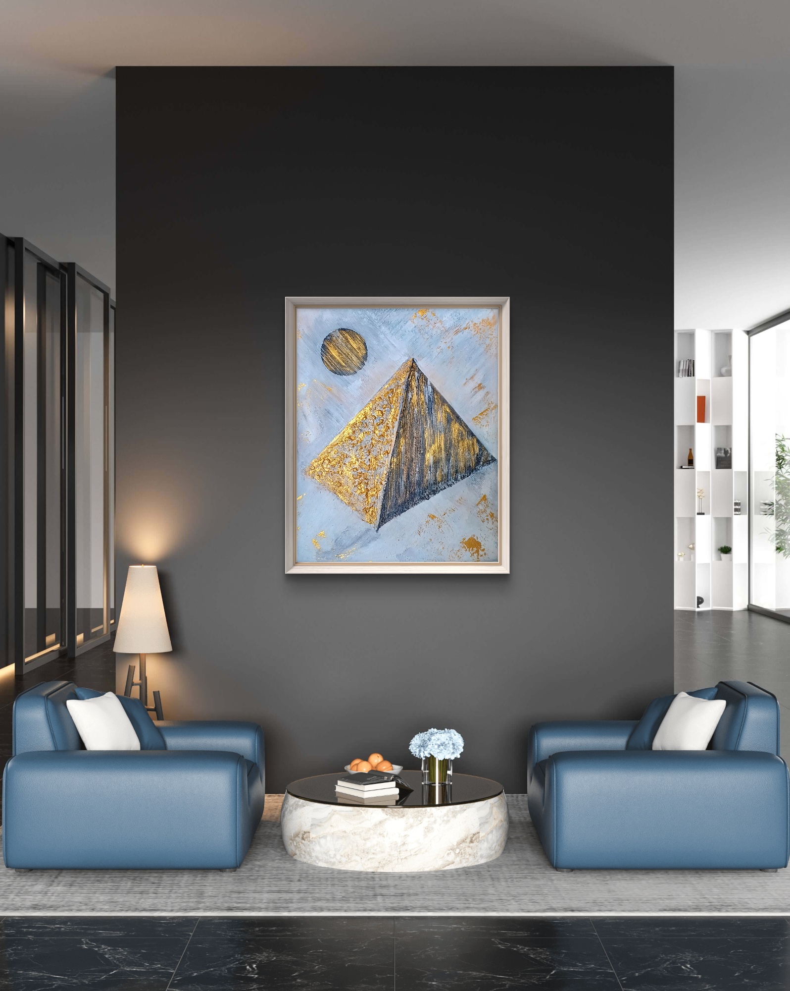 Egypt Rise, Acrylic, Modern, Abstract, Home decor, Wall decor, Artwork, Handpainted, Art, Painting, VistaPallette