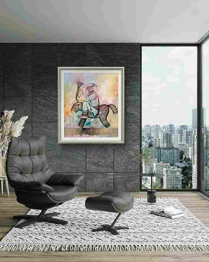 CHILDHOOD, Mixed media, Modern Abstract, Religious, Home decore, Wall decore, Artwork, Handpainted, Art, Painting, VistaPallett