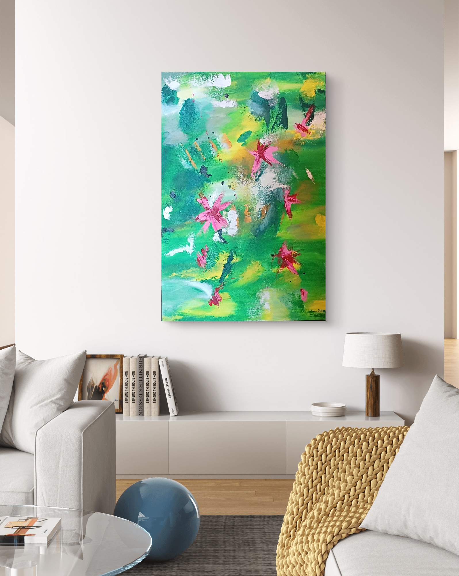 Flower Bloom, Acrylic, Modern, Abstract, Nature, Home decore, Wall decore, Artwork, Handpainted, Art, Painting, VistaPallette