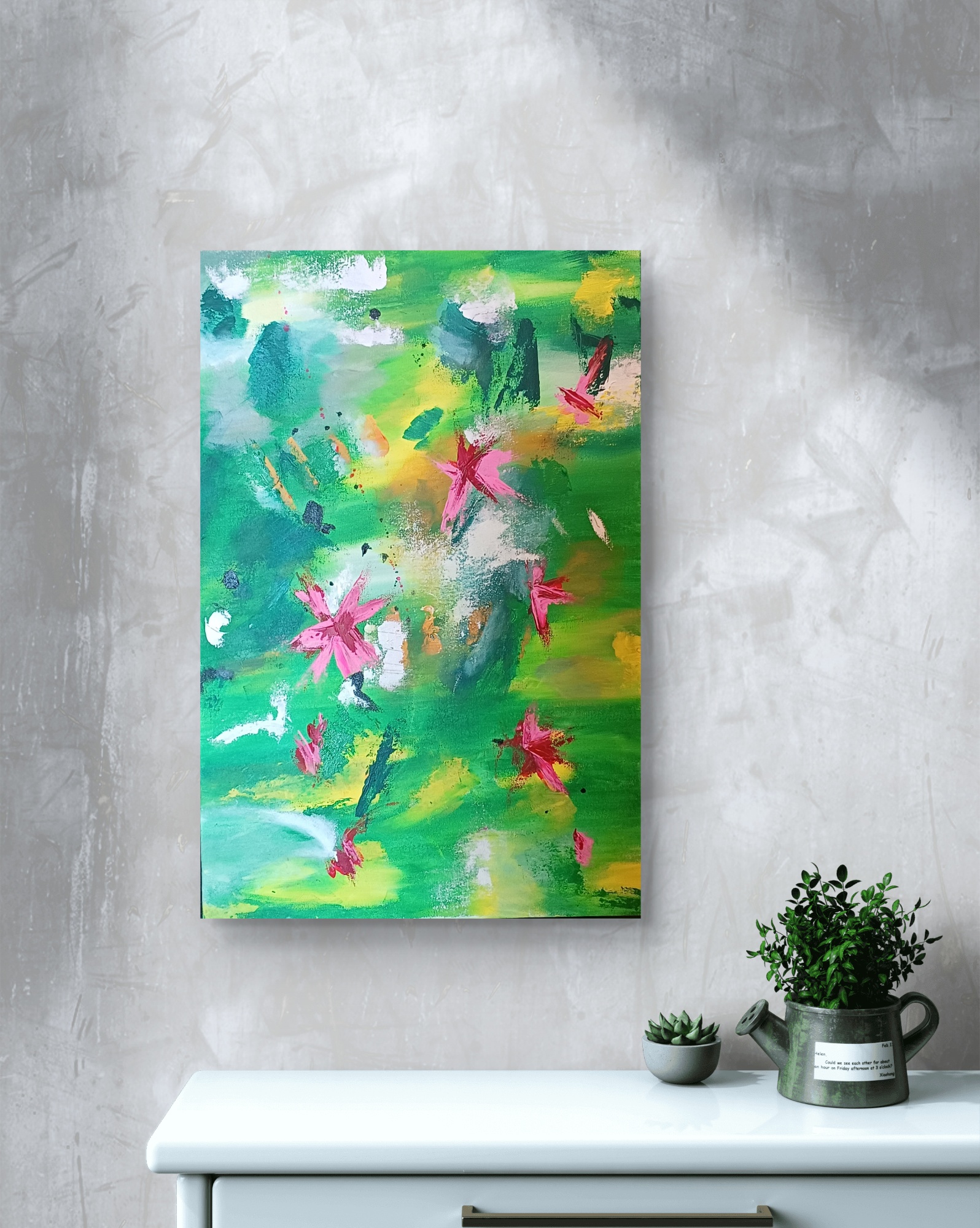 Flower Bloom, Acrylic, Modern, Abstract, Nature, Home decore, Wall decore, Artwork, Handpainted, Art, Painting, VistaPallette