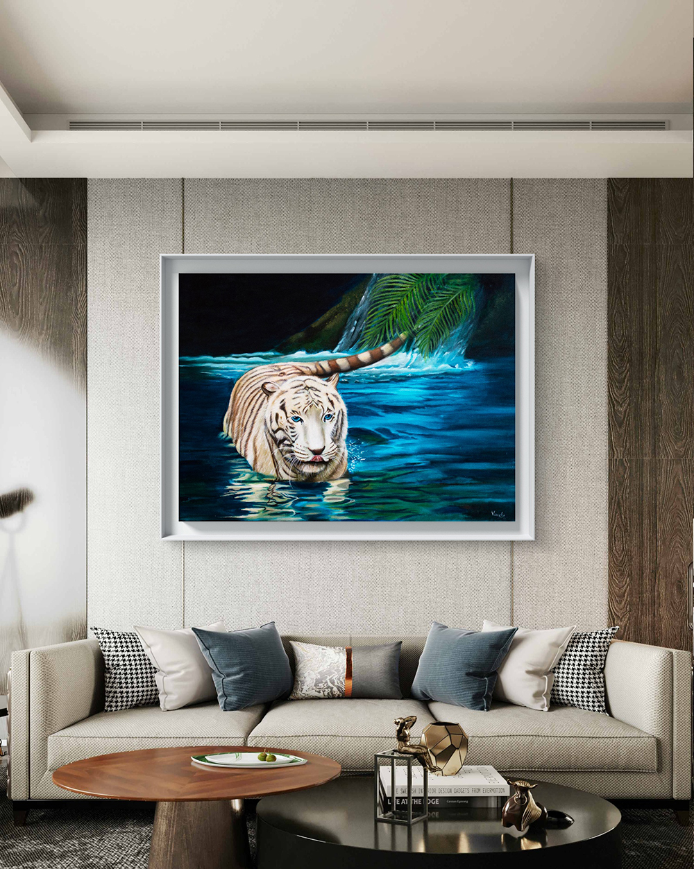 Majestic Waters, Handpainted, Art, Painting, Contemporary, Realistic, Nature, Acrylic art, Acrylic painting