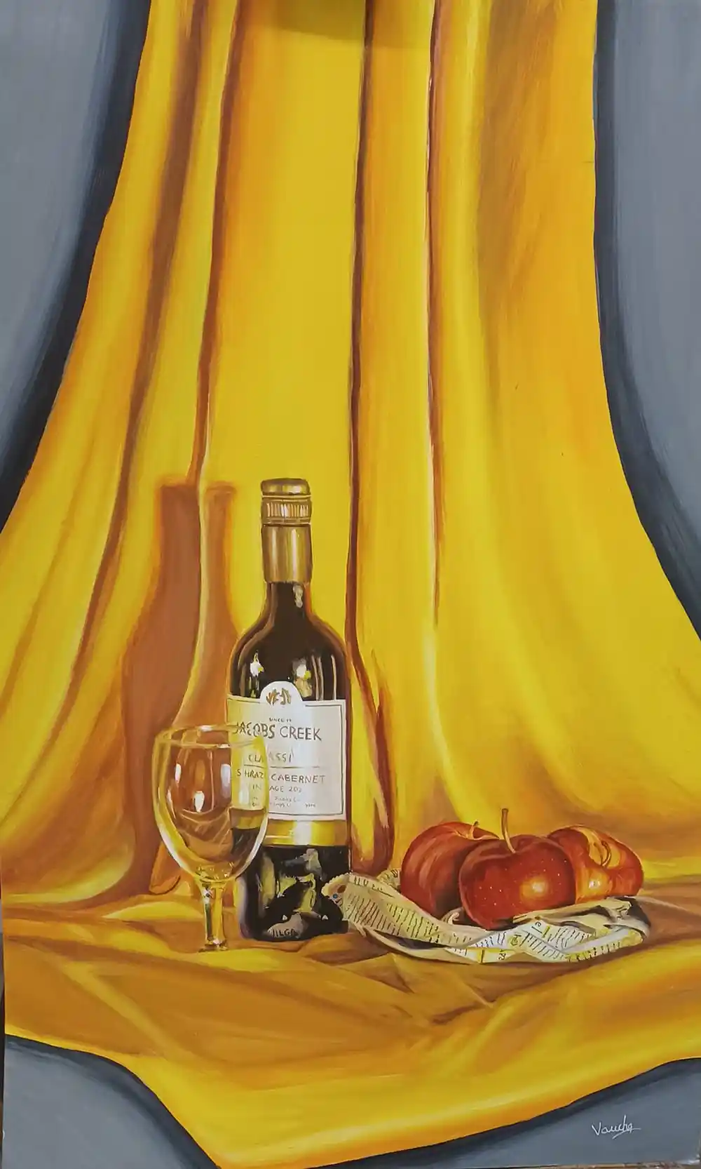 Vintage Wine, Oil painting, Modern, Vintage, Home decor, Wall decor, Artwork, Handpainted, Art, Painting, VistaPallette