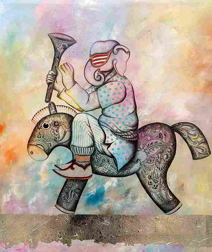 CHILDHOOD, Mixed media, Modern Abstract, Religious, Home decore, Wall decore, Artwork, Handpainted, Art, Painting, VistaPallett