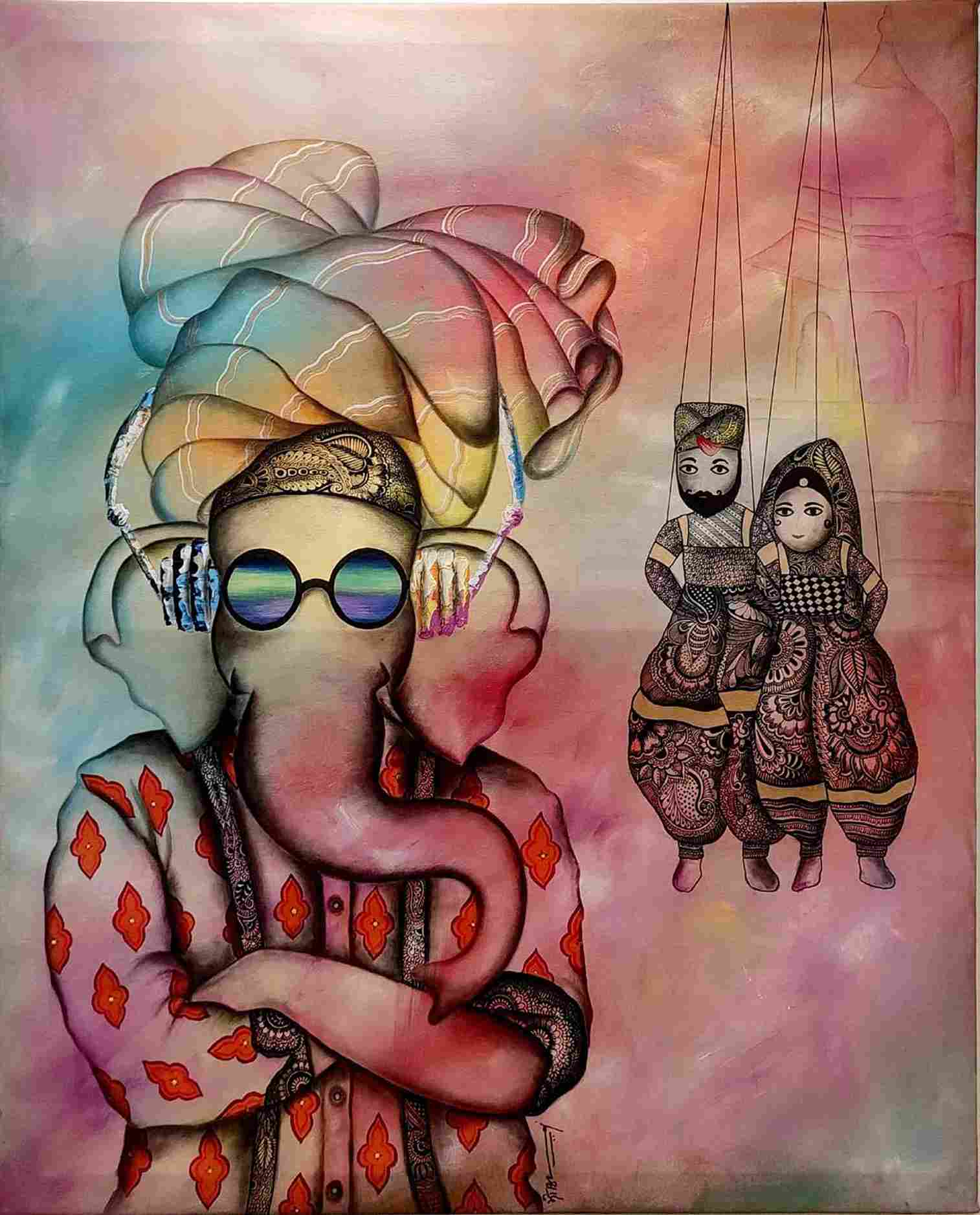 CHILDHOOD, Mixed media, Modern Abstract, Religious, Home decore, Wall decore, Artwork, Handpainted, Art, Painting, VistaPallett