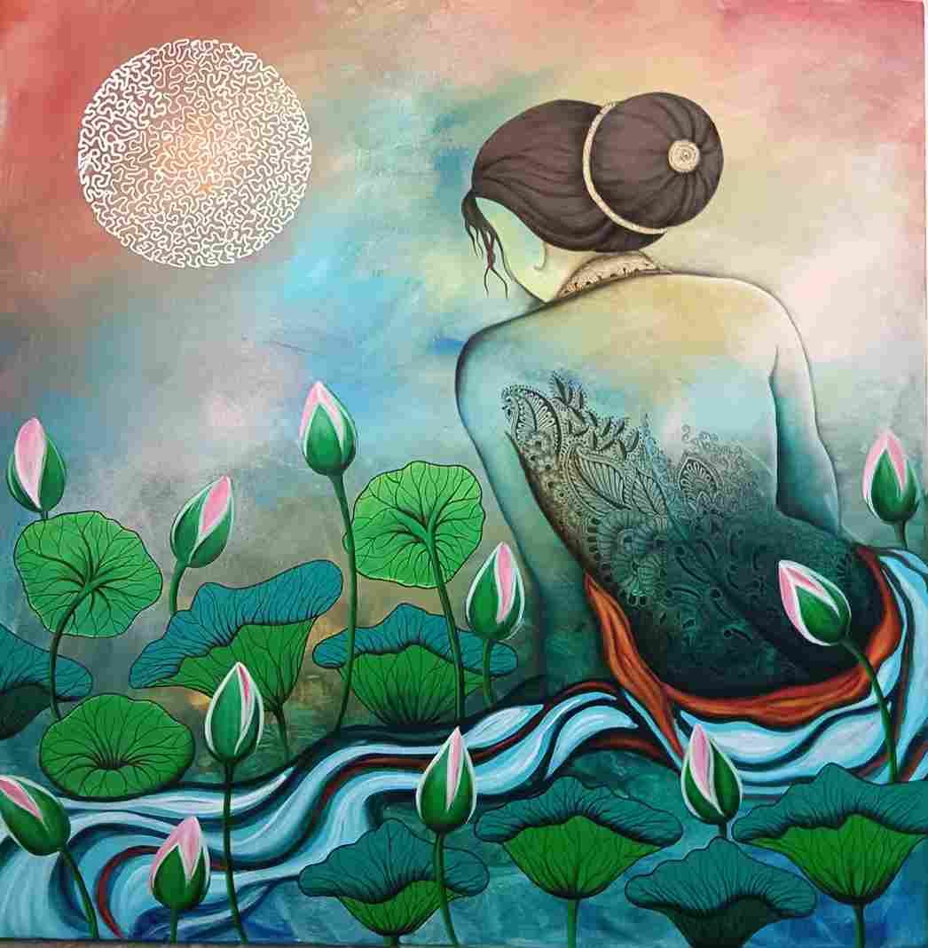 Mixed media art, Modern, Abstract, Nature, Home decor, Wall decor, Artwork, Handpainted, Art, Painting, VistaPallette