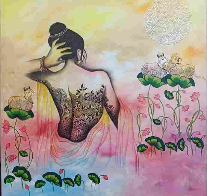 Handmade watercolor painting, Modern, Abstract, Expressionism, Home decore, Wall decore, Artwork, Handpainted, Art, Painting, VistaPallett
