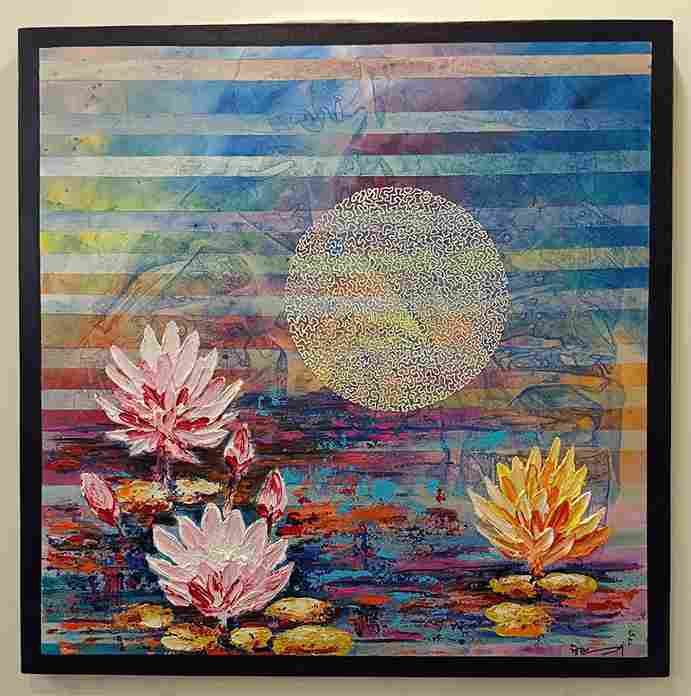 Mixed media art, Modern, Abstract, Nature, Home decore, Wall decore, Artwork, Handpainted, Art, Painting, VistaPallett