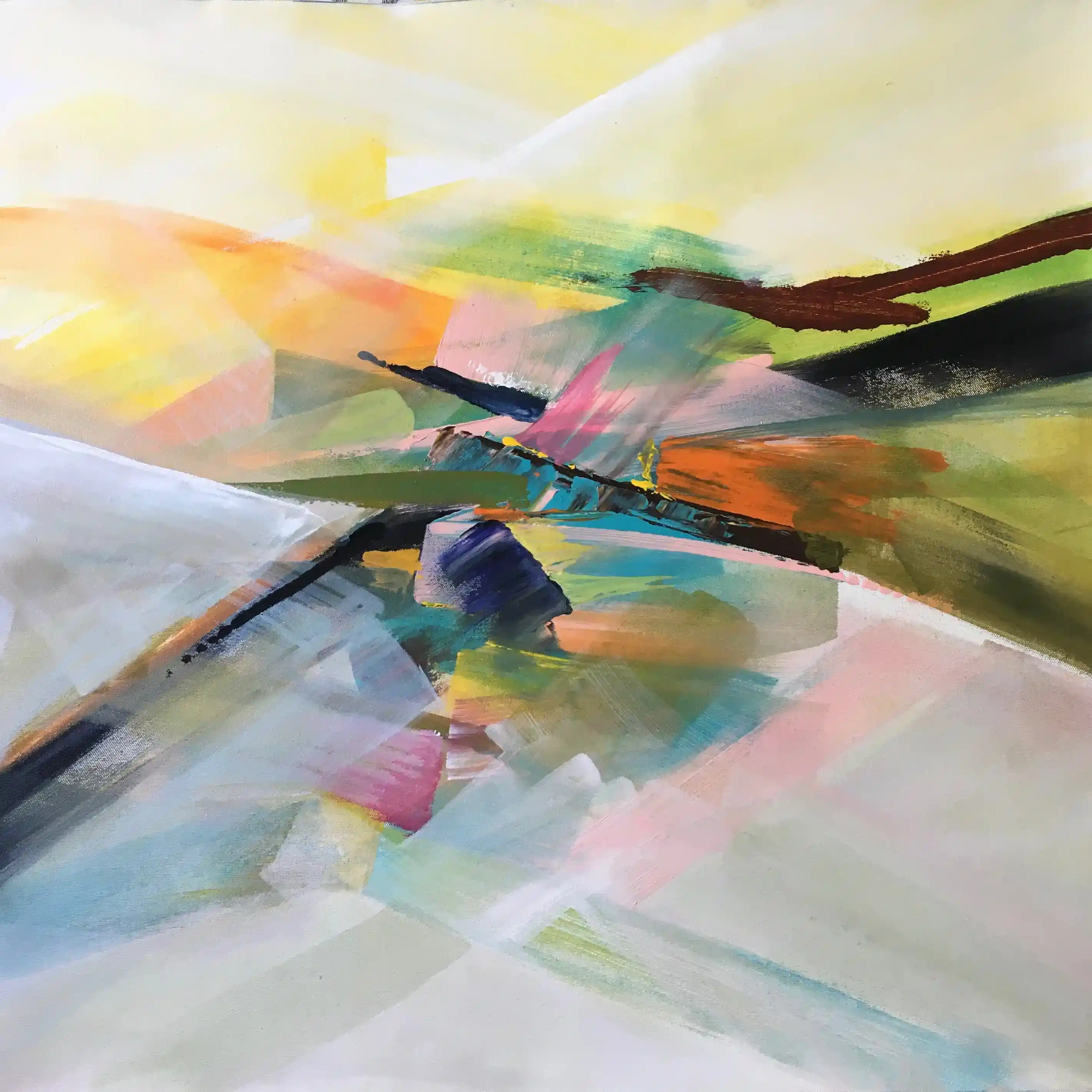 Conversations, Acrylic, Modern, Abstract, Impressionism, Wall decor, Artwork, Handpainted, Art, Painting, VistaPallette