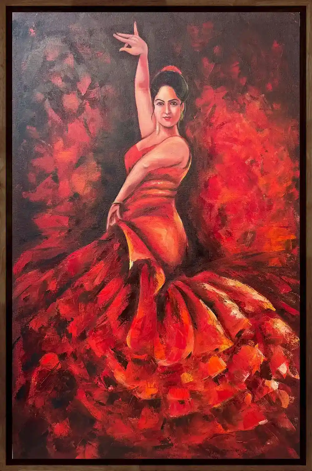 Gracious Flamenco Dancer, Acrylic art, Contemporary art, Spanish dance, Flamenco dancers, Handpainted, Art, Painting, VistaPallett