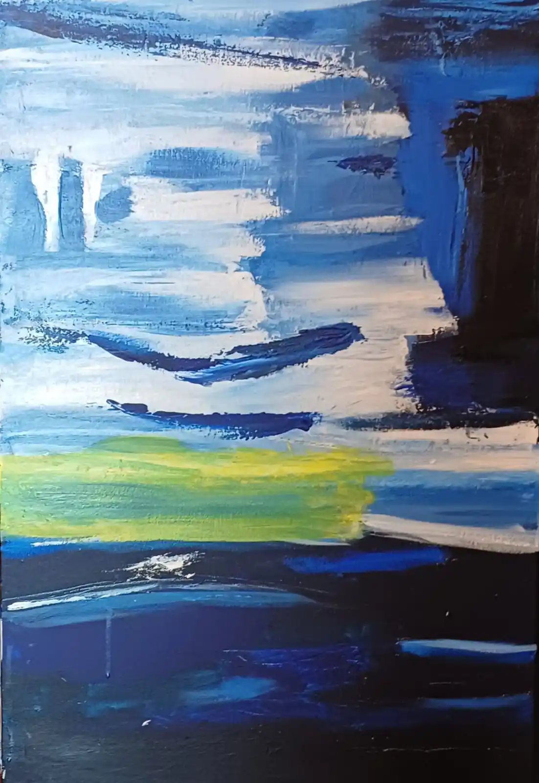 Sea Engulf, Acrylic, Modern, Abstract, Nature, Home decore, Wall decore, Artwork, Handpainted, Art, Painting, VistaPallette